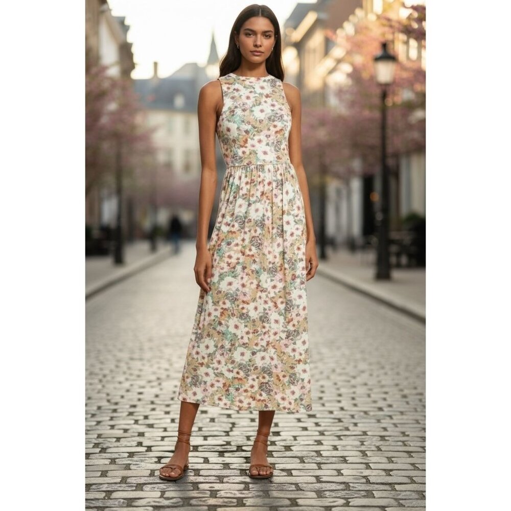 FOURTEENTH PLACE Women Floral Dress LARGE